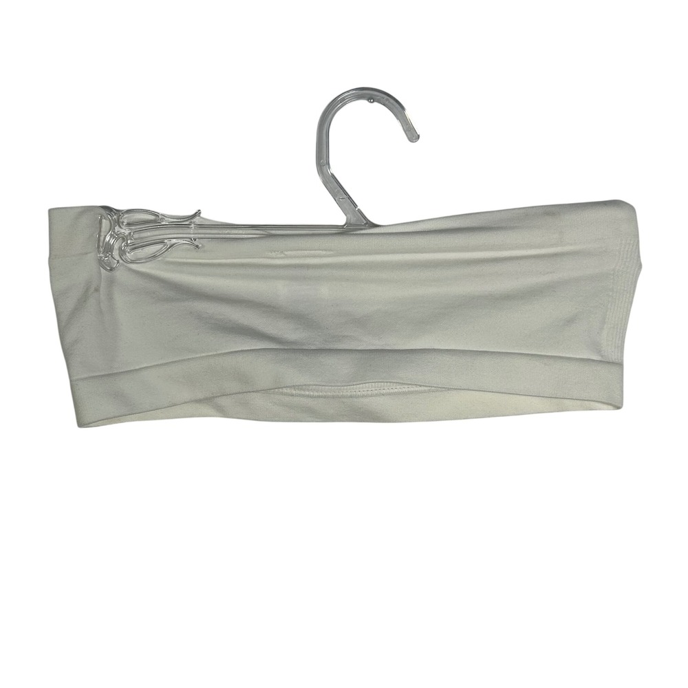 Nordstrom Seamless Bandeau Bra Top White Size Small Medium Nylon Spandex